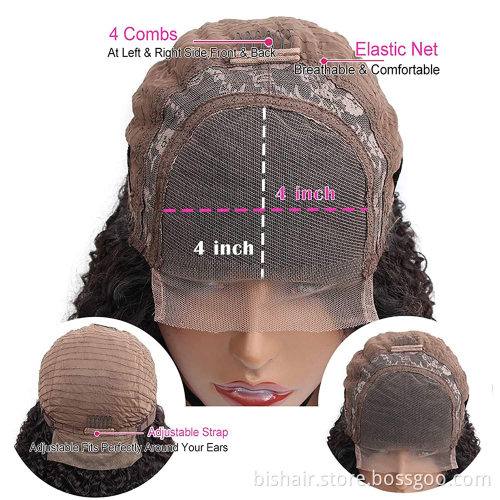 Cuticle Aligned Transparent Frontal Closure Human Hair 4x4 5x5 Swiss Scalp Huaman Hair Wig HdD Lace Closure and Frontal Lace Wig